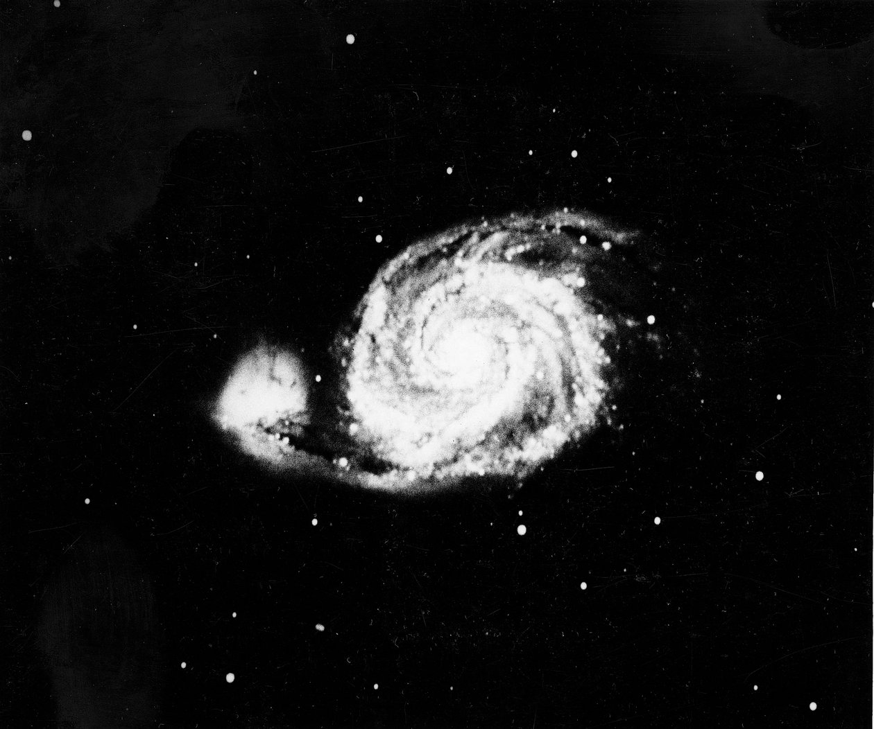 Spiralgalaksen M 51 i Canes Venatici, 1910 af Unbekannt