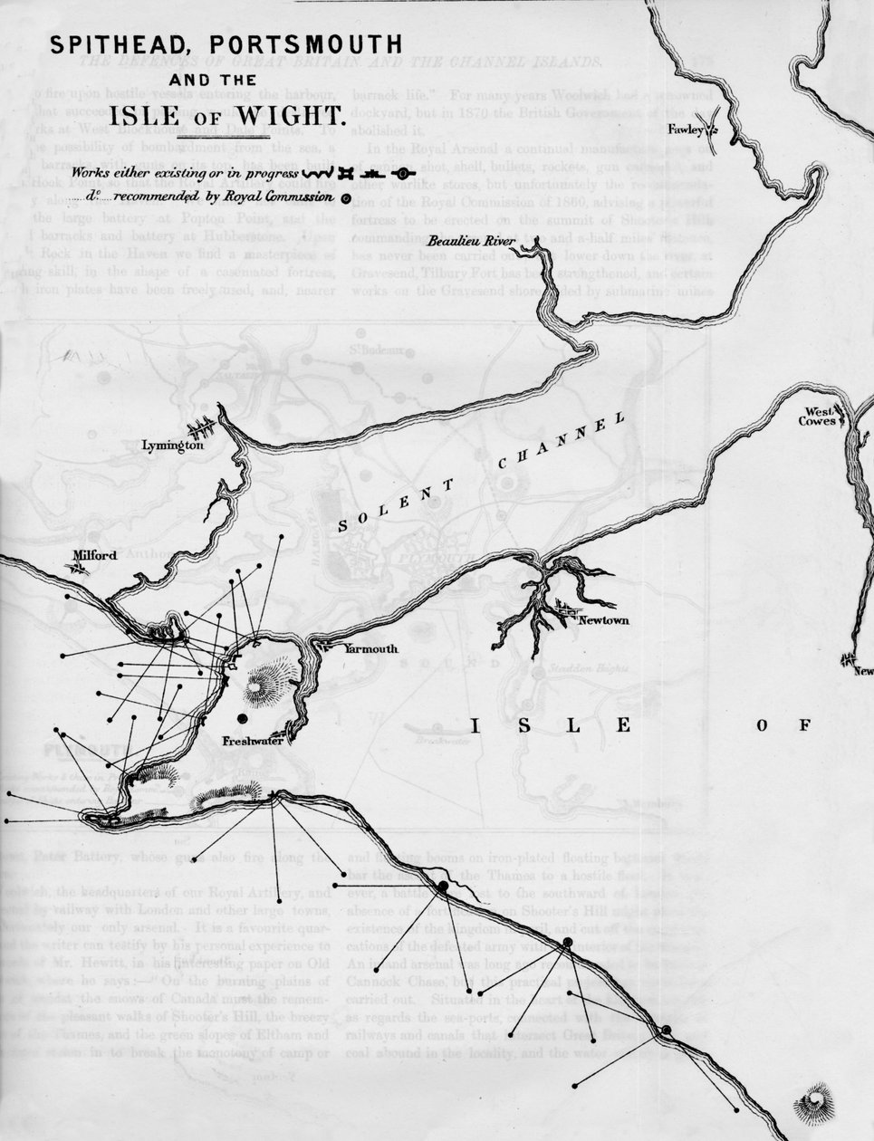 Spithead, Portsmouth og Isle of Wight, 1884 af Unbekannt