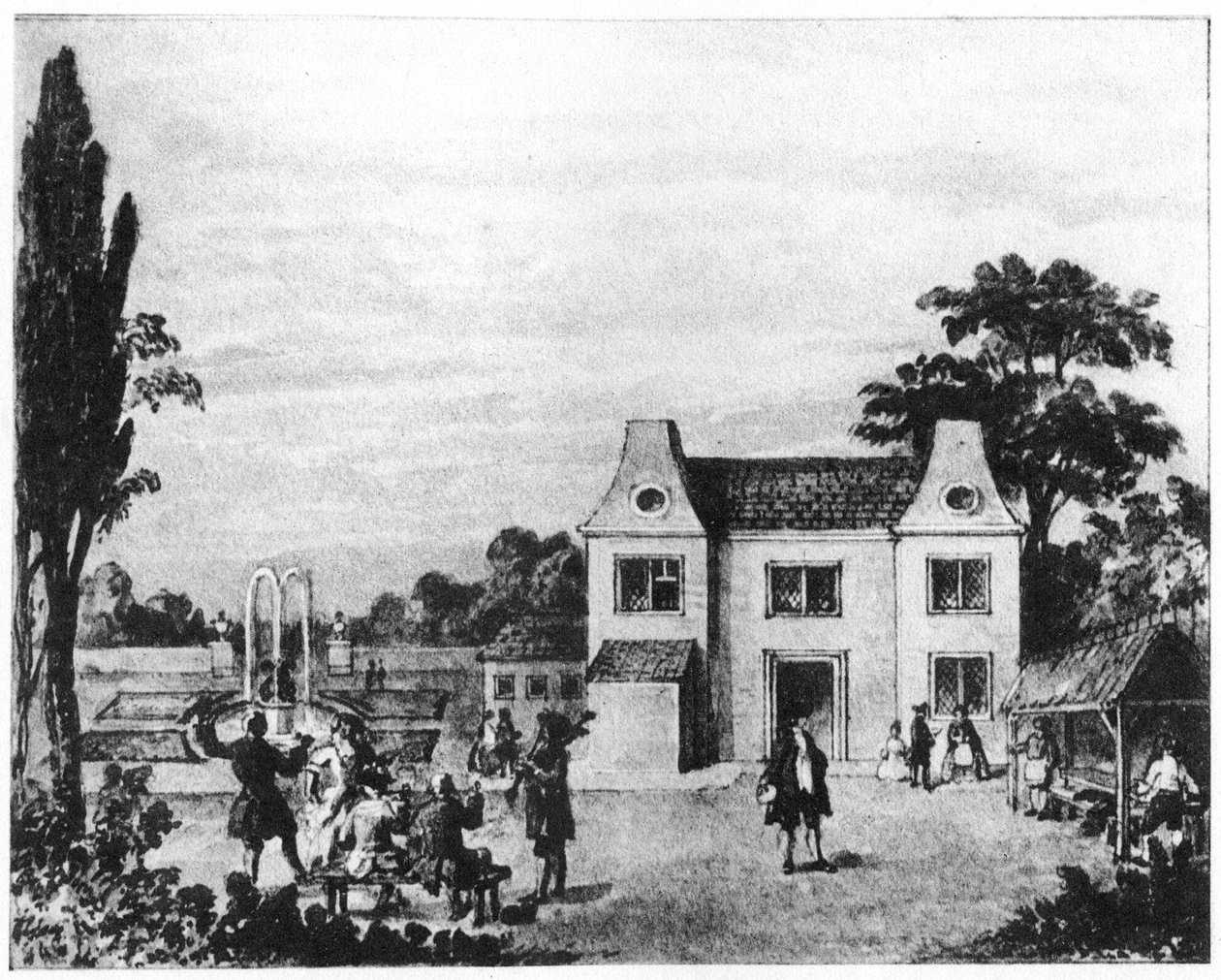 Spring Gardens, stedet for Lowndes Square, London, ca. slutningen af det 18. århundrede 1907 af Unbekannt