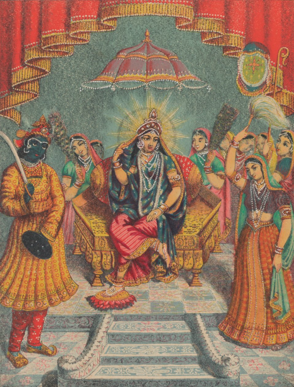 Sri Sri Rai Raja, ca. 1885-95. af Unbekannt