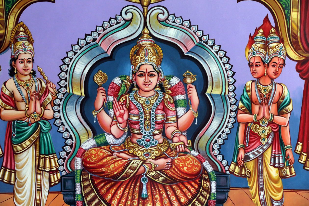 Sri Vadapathira Kaliamman hinduistiske tempel. Øverste Moder Varer. Singapore af Unbekannt