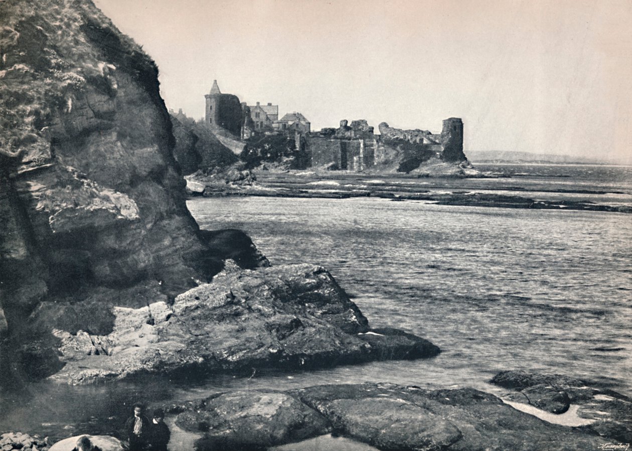 St. Andrews - Slottet, set fra sydøst, 1895 af Unbekannt