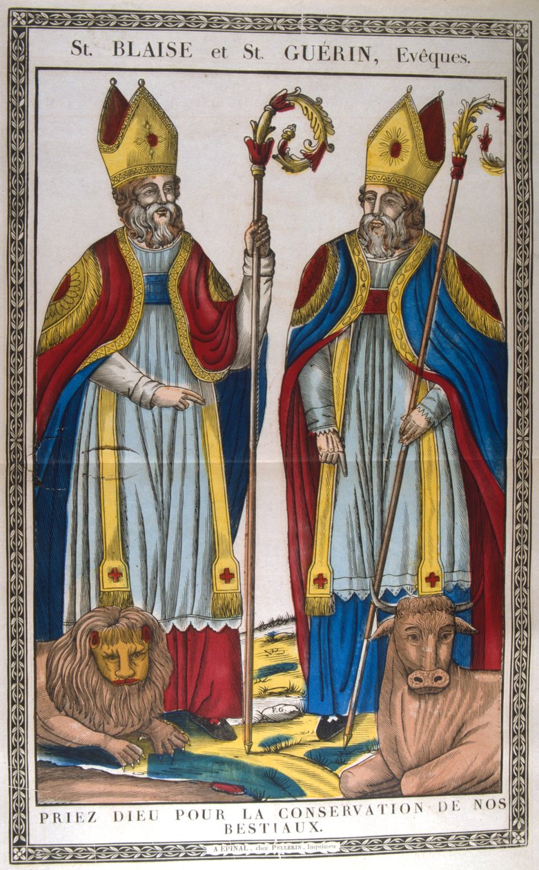 St Blaise og St Guerin, 1800-tallet af Unbekannt