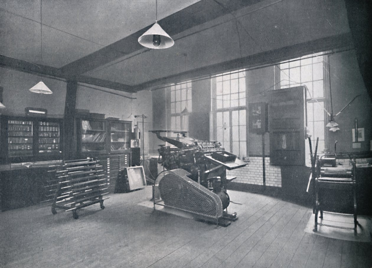 St. Bride Foundation School. Offsettrykkeri, 1917 af Unbekannt
