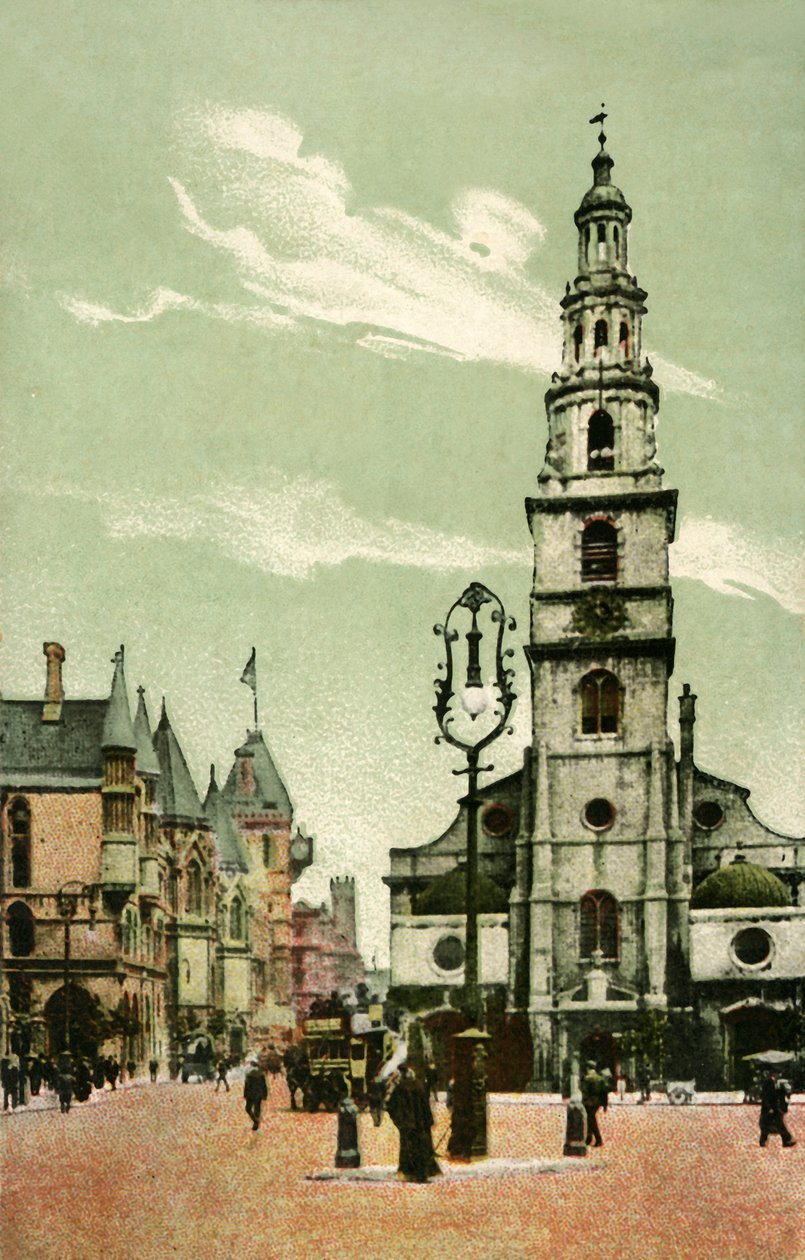 St Clement Danes, Strand, London, c1910. af Unbekannt