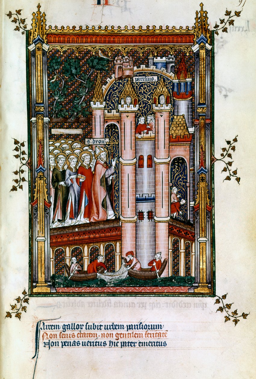 St Denis ved portene til Paris, 1317 af Unbekannt