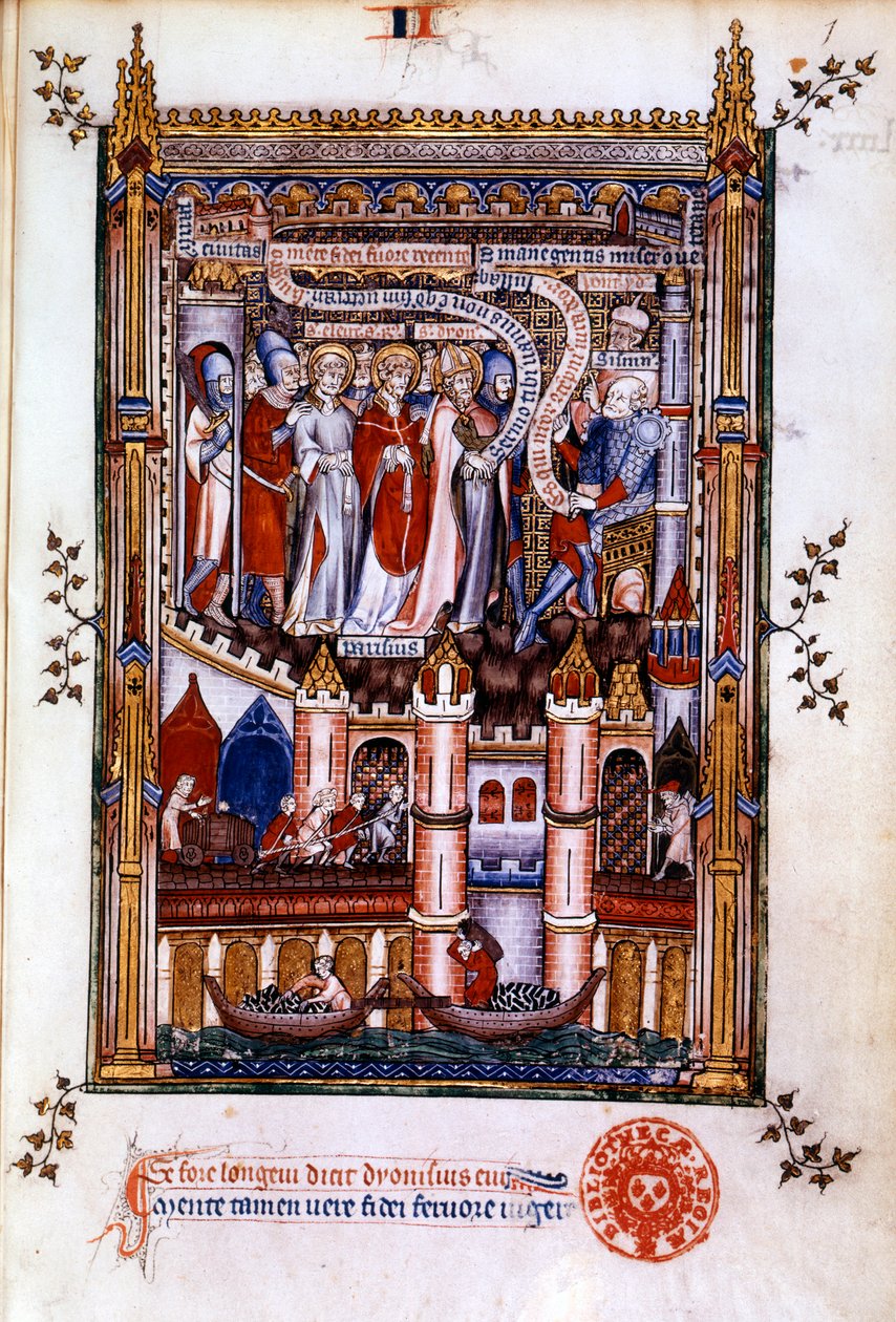 St Denis før Sisinnius, 1317 af Unbekannt