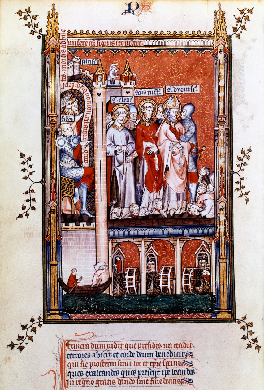 St Denis er vist martyrerne, 1317 af Unbekannt