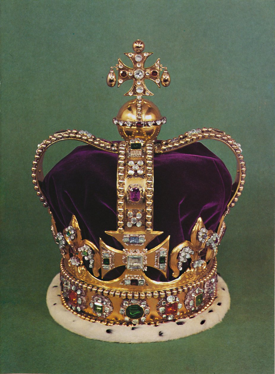 St. Edwards Crown, som suverænen er kronet med, 1953 af Unbekannt