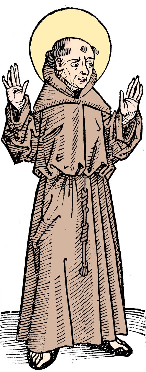 Frans af Assisi, italiensk præst og grundlægger af franciskanerordenen, 1493 af Unbekannt