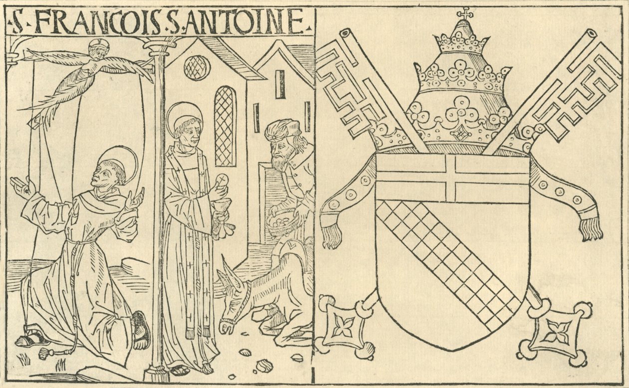 Sankt Frans af Assisi og Antonius af Padua, 1915. af Unbekannt