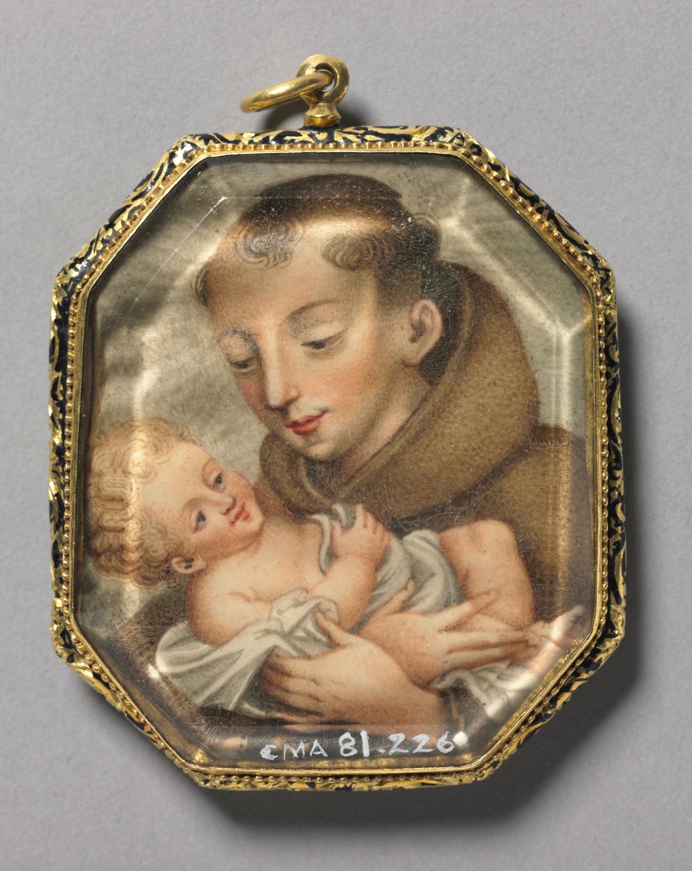 Sankt Frans med Kristusbarnet verso, ca. 1660. af Unbekannt