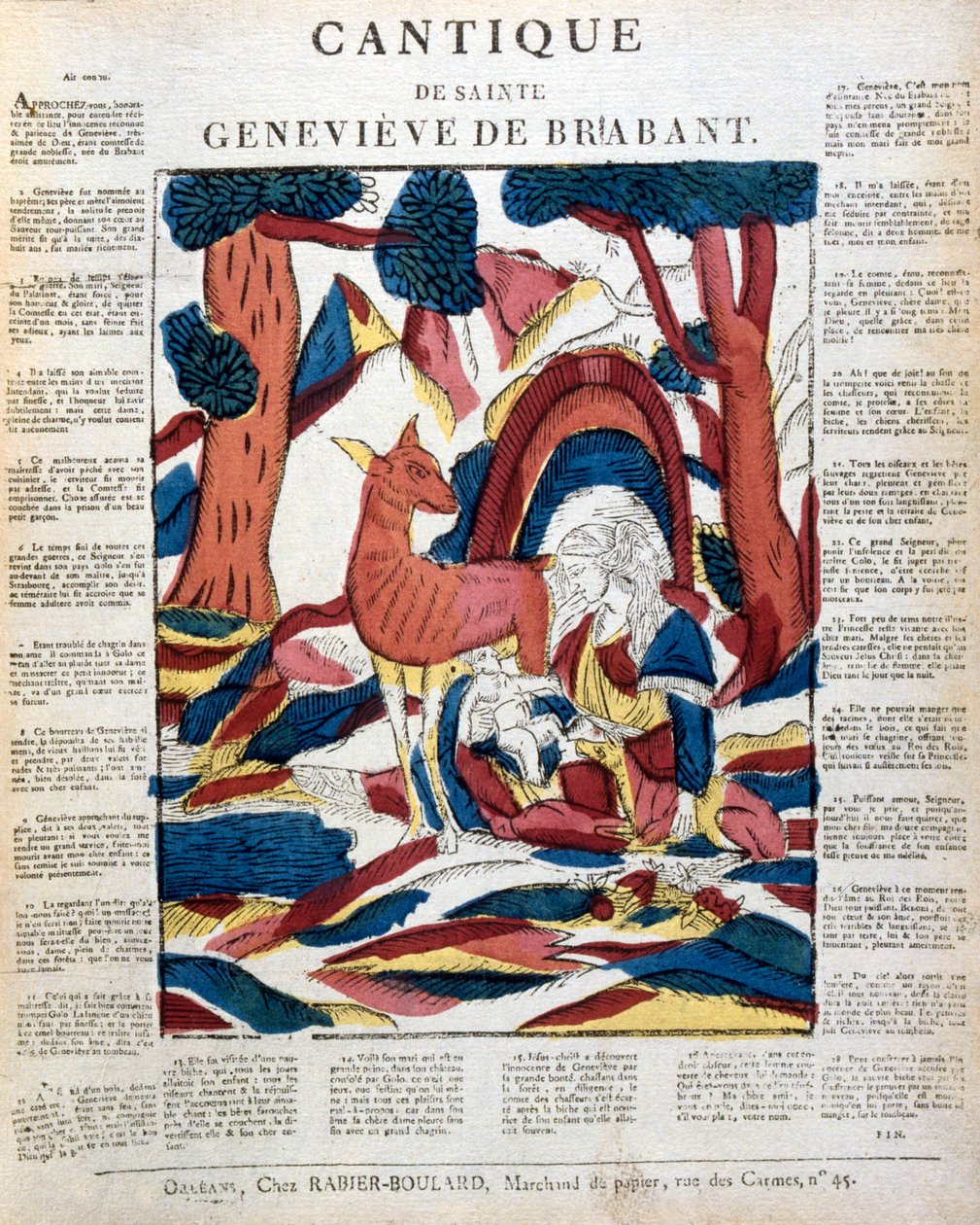 St Genevieve af Brabant i skoven, 1800-tallet af Unbekannt