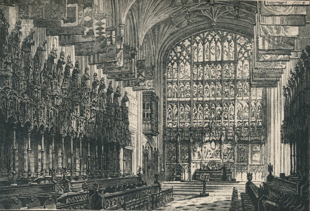 St. Georges Chapel: The Choir, Looking East, 1895 af Unbekannt