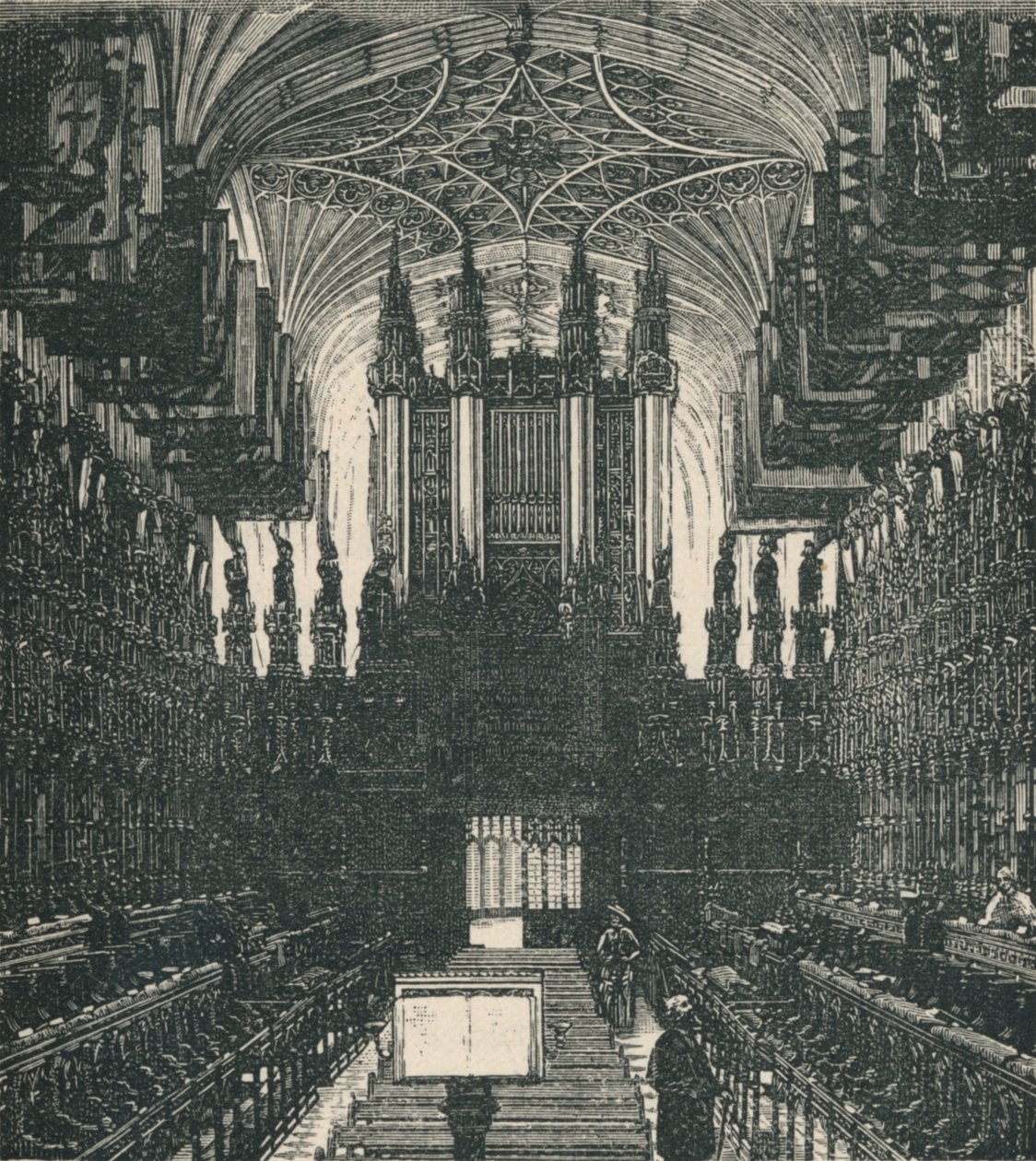 St. Georges Chapel: The Choir, Looking West, 1895 af Unbekannt
