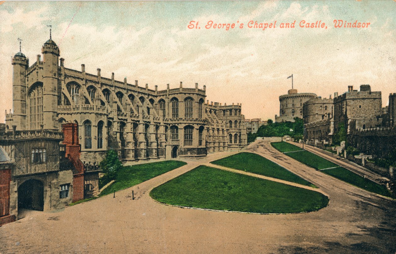 St. Georges kapel og slot, Windsor, c1910. af Unbekannt