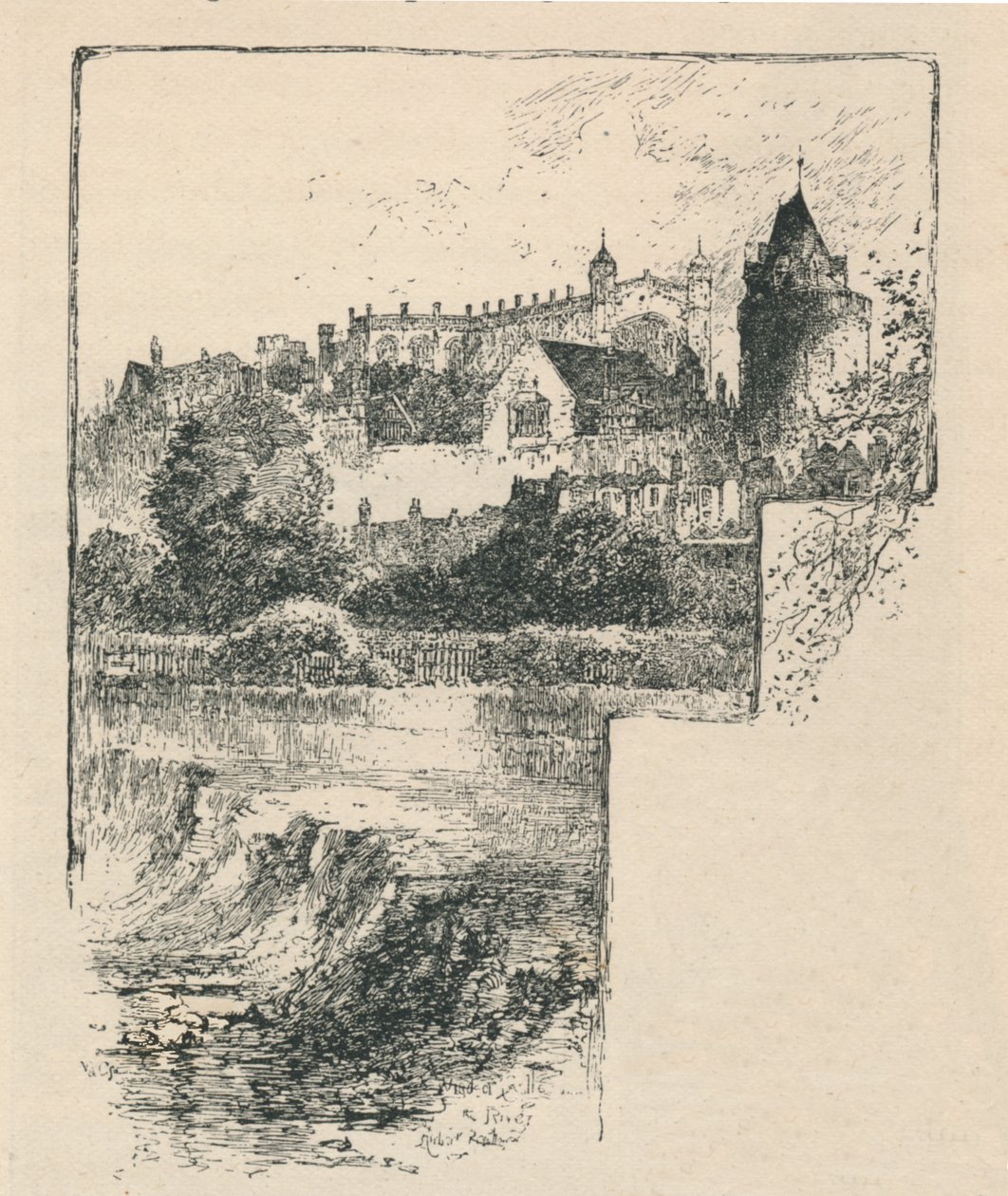 St. Georges kapel fra floden, 1895 af Unbekannt