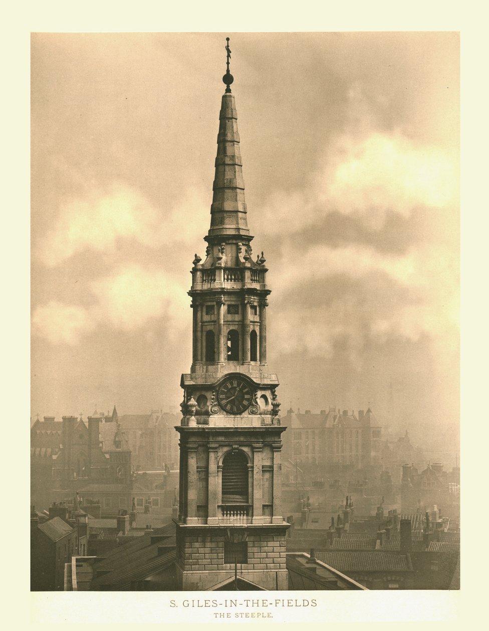 St Giles-in-the-Fields, The Steeple, midten af slutningen af det 19. århundrede. af Unbekannt