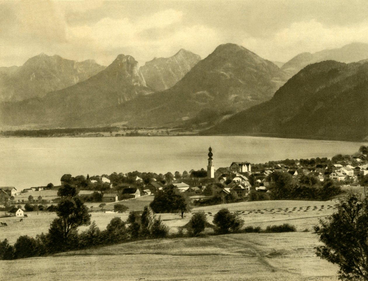 St Gilgen, Lake Wolfgang, Østrig, c1935. af Unbekannt