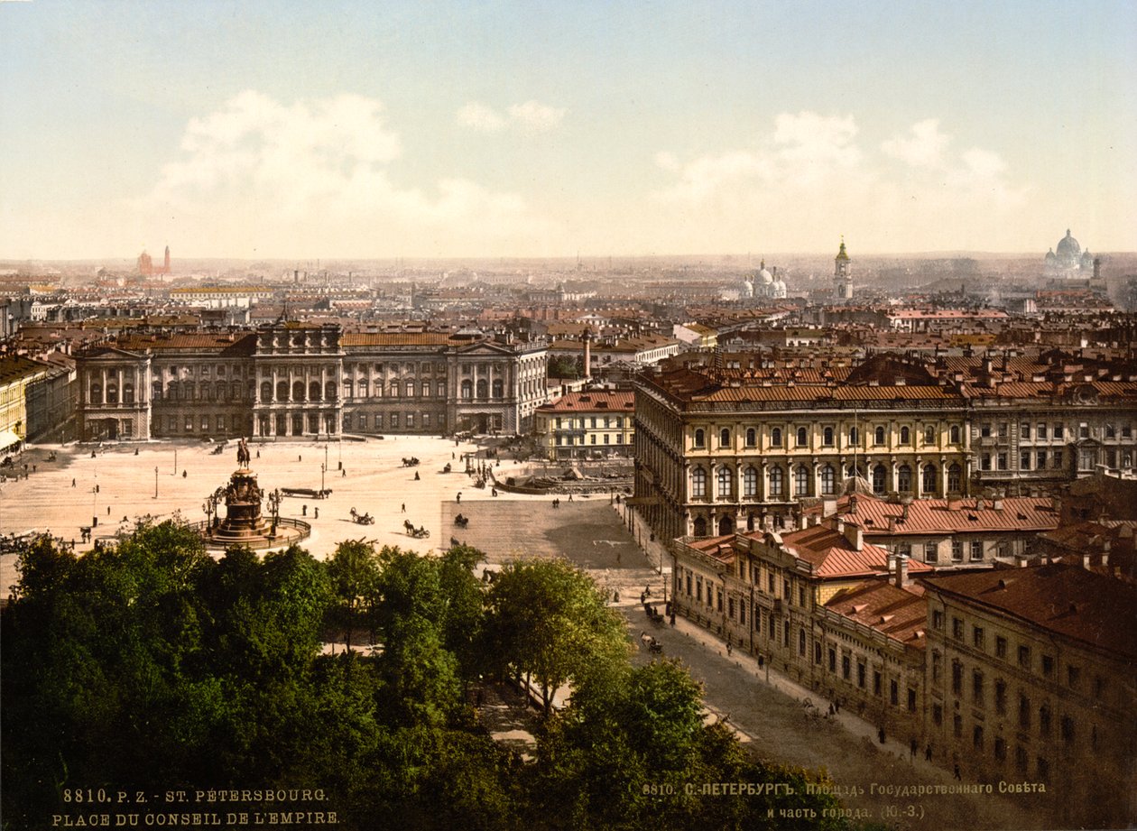 St. Isaacs Square, Skt. Petersborg, Rusland, c1890-c1905 af Unbekannt