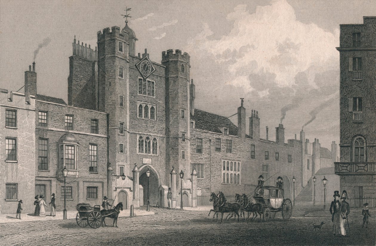 St James Palace, Pall Mall, c1800-tallet af Unbekannt