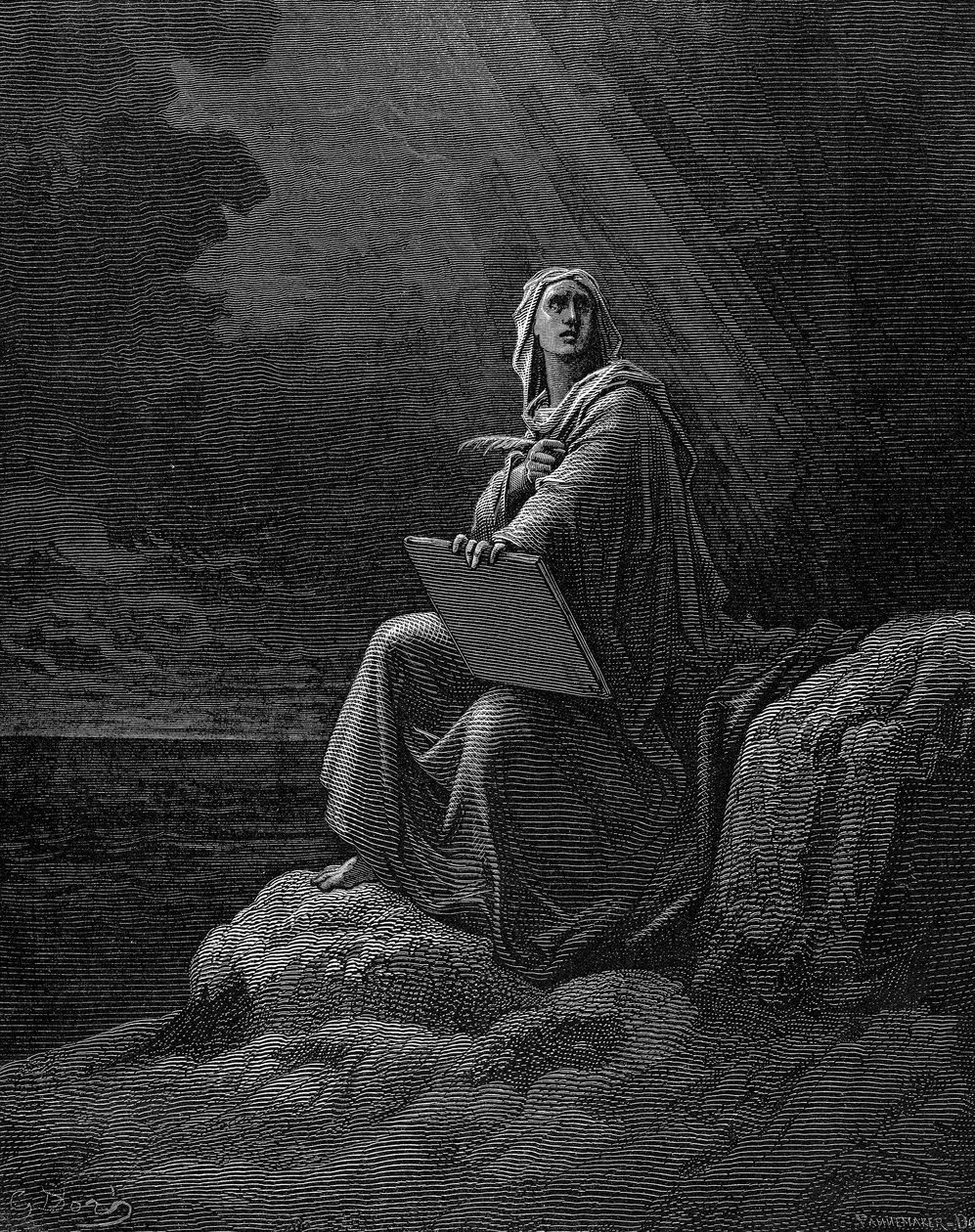 Johannes på Patmos, 1865-1866 af Unbekannt