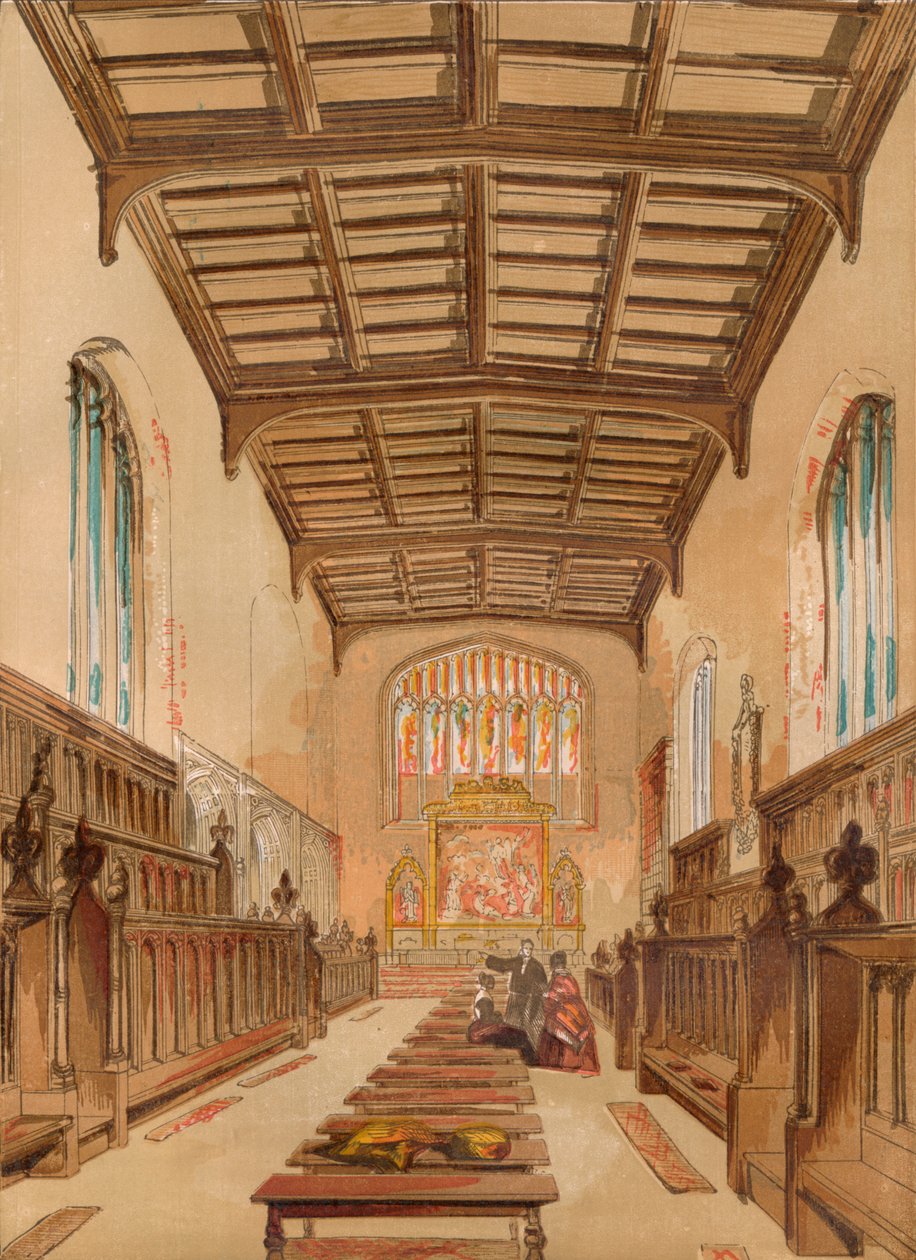 St. Johns College Chapel, Cambridge, c1845, 1864 af Unbekannt