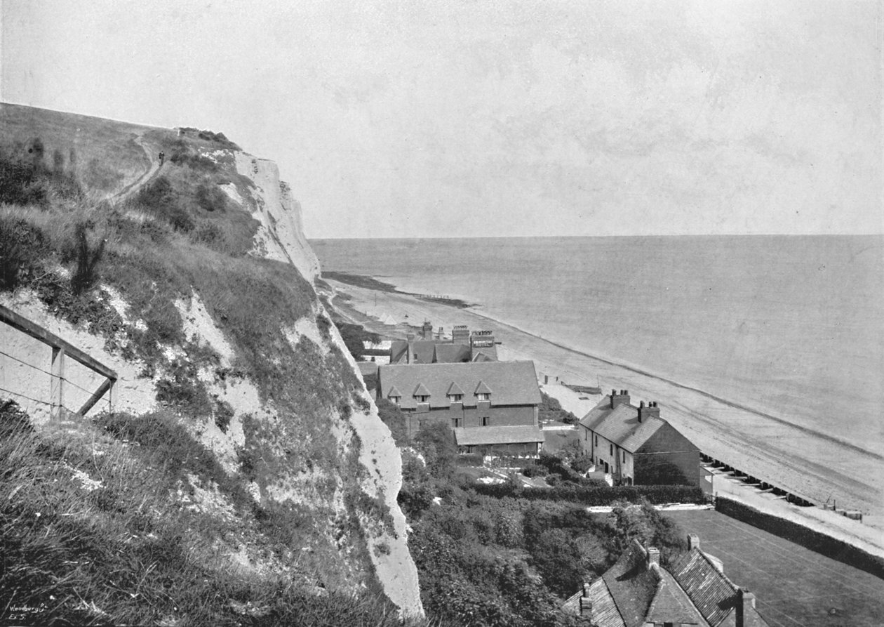 St. Margarets Bay - The Hotel, from the Cliffs, 1895 af Unbekannt