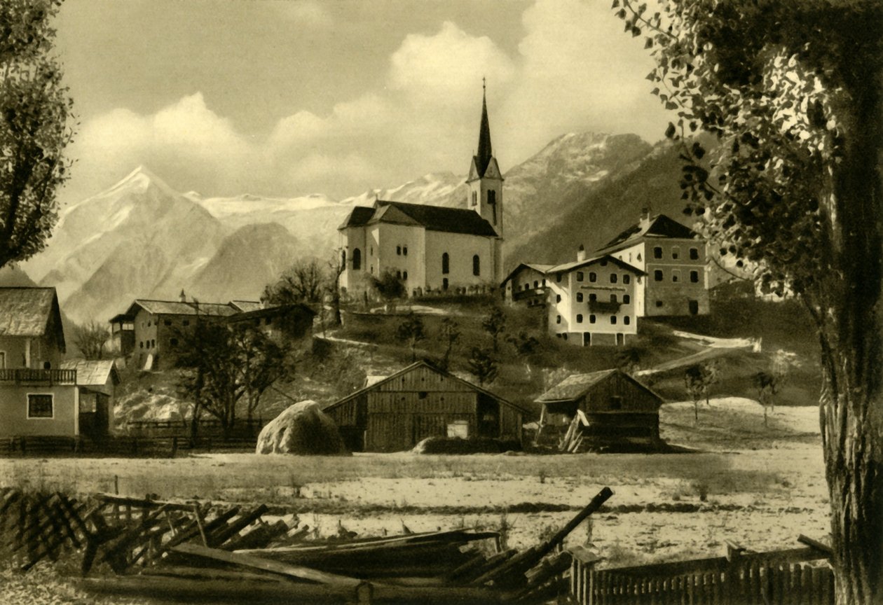 St Margarets Church, Kaprun, Østrig, c1935. af Unbekannt