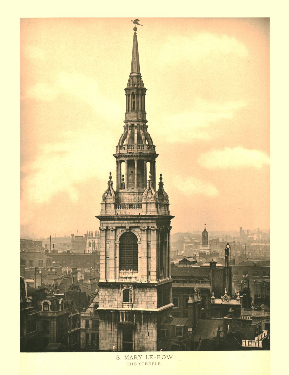 St Mary-Le-Bow, The Steeple, midten af slutningen af det 19. århundrede. af Unbekannt