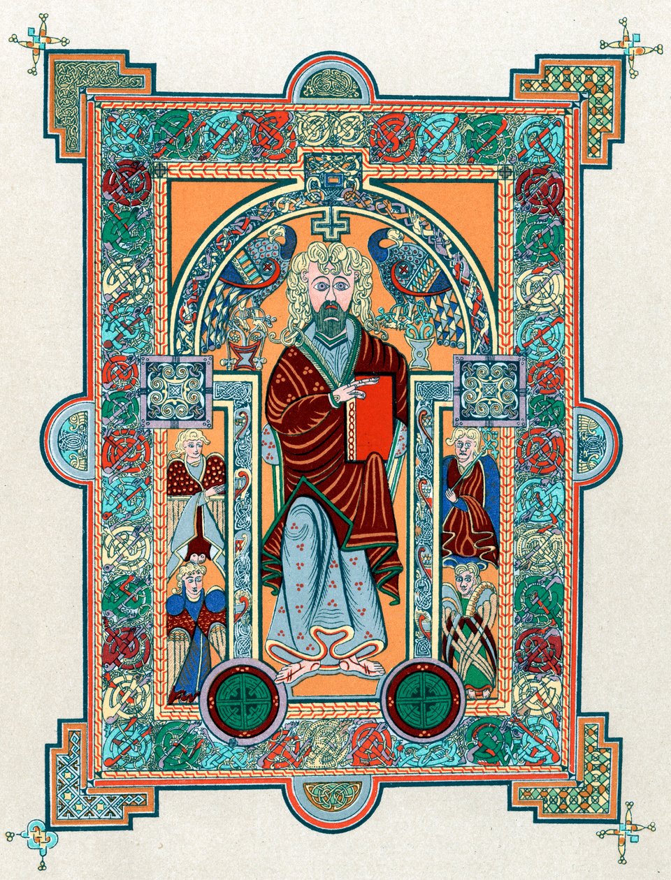 St Matthew fra Book of Kells, c800 af Unbekannt