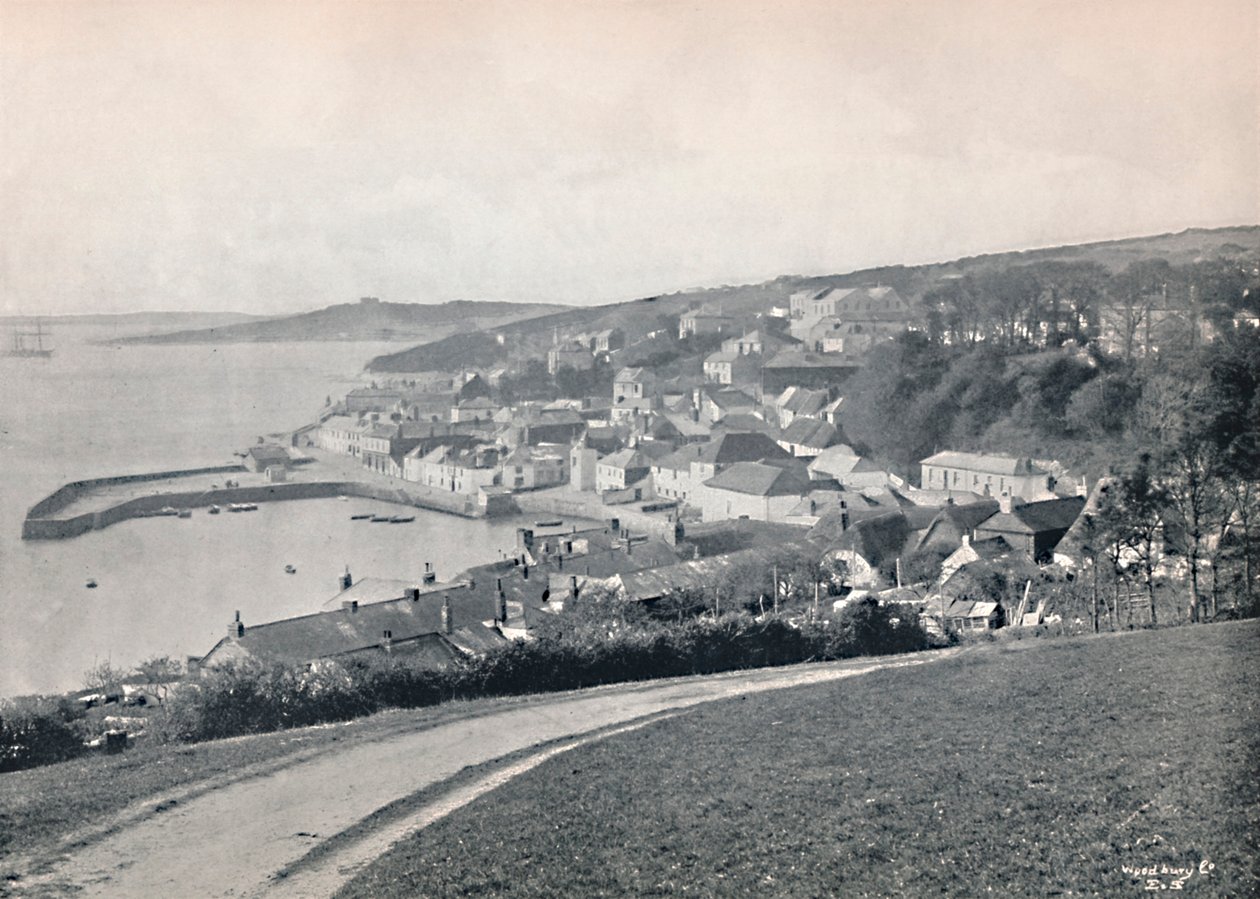 St. Mawes - Viser havnen og slottet, 1895 af Unbekannt