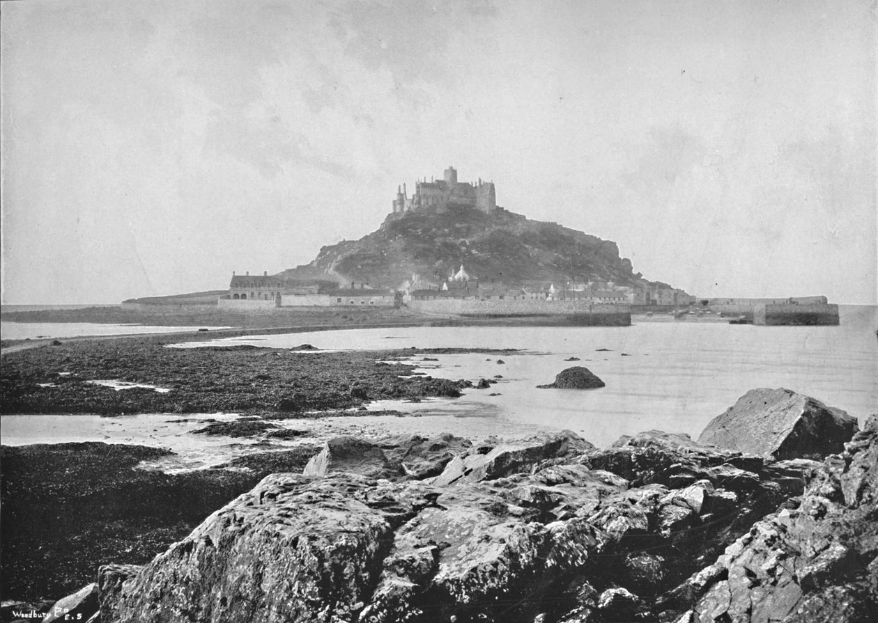 St. Michaels Mount - Fra klipperne nær Marazion, 1895 af Unbekannt