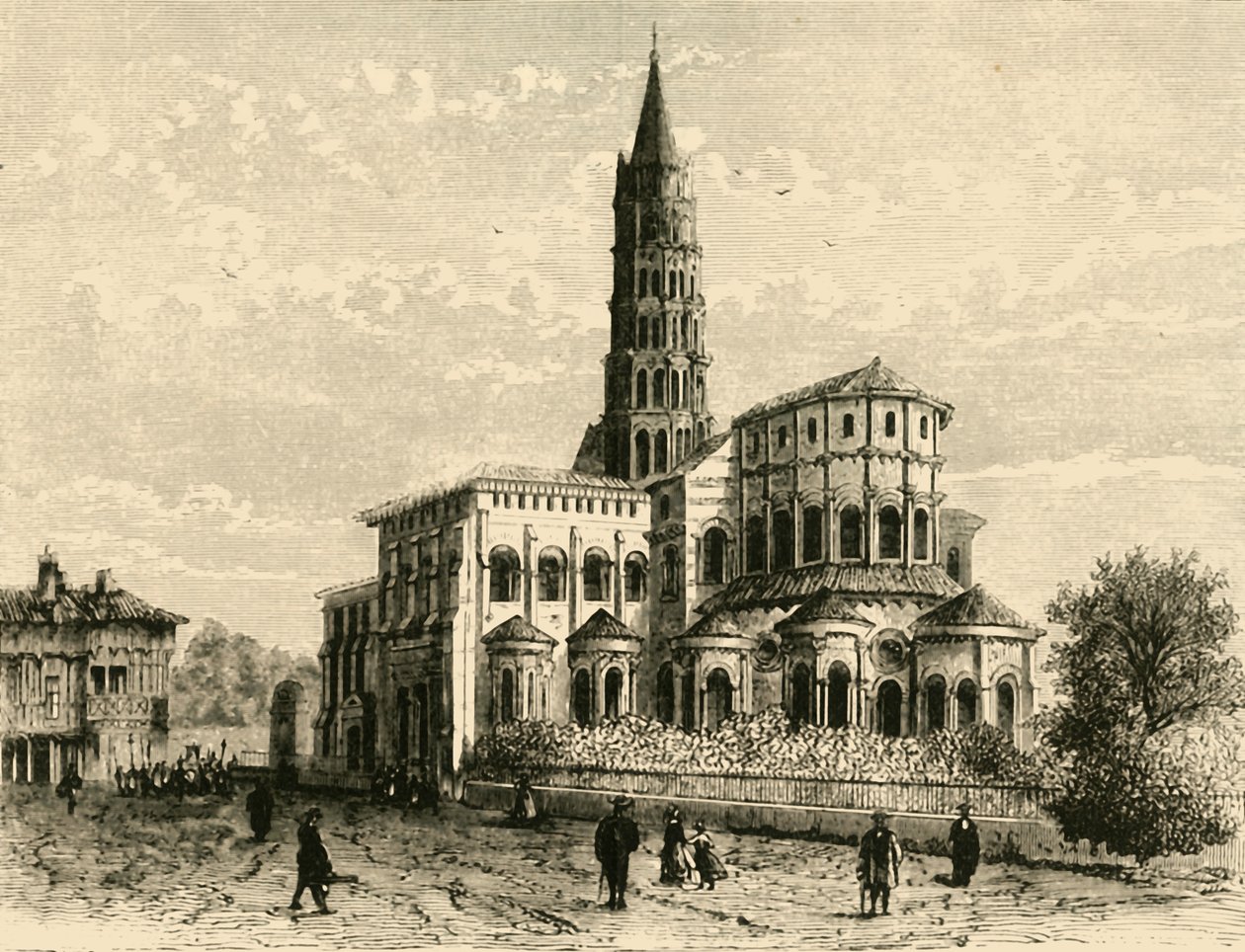 St. Sernin, Toulouse, 1890. af Unbekannt