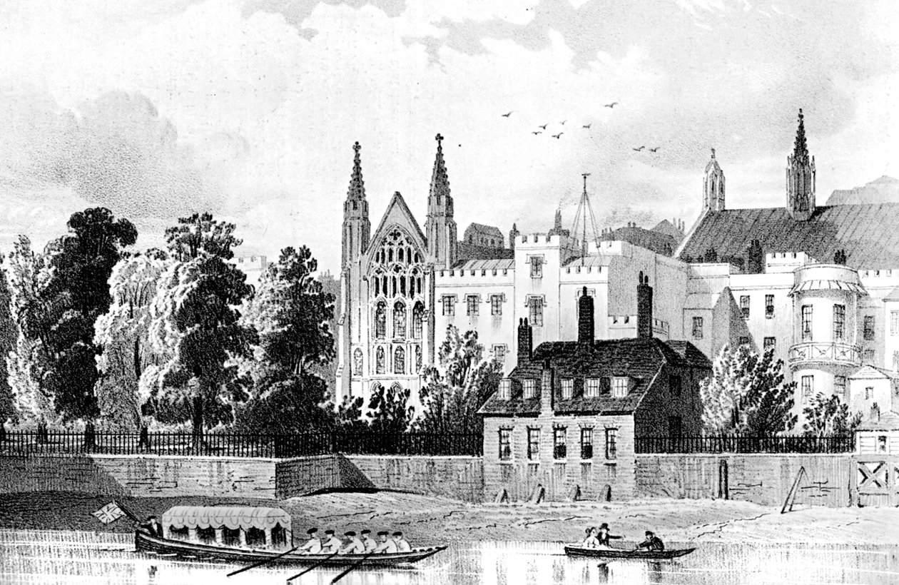 St Stephens Chapel and the Speakers House, Westminster, London, 1834 c1905 af Unbekannt
