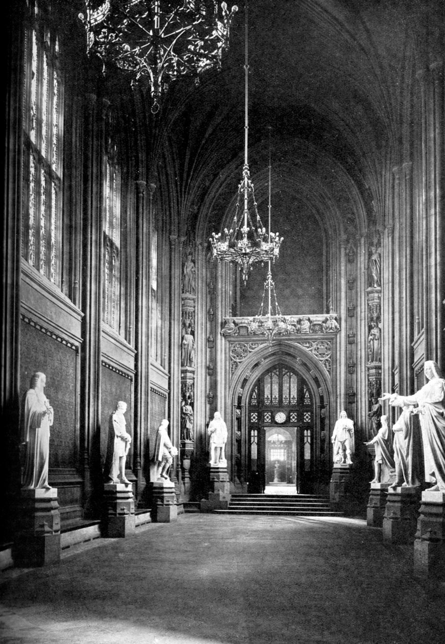 St Stephens Hall, Palace of Westminster, London, c1905 af Unbekannt