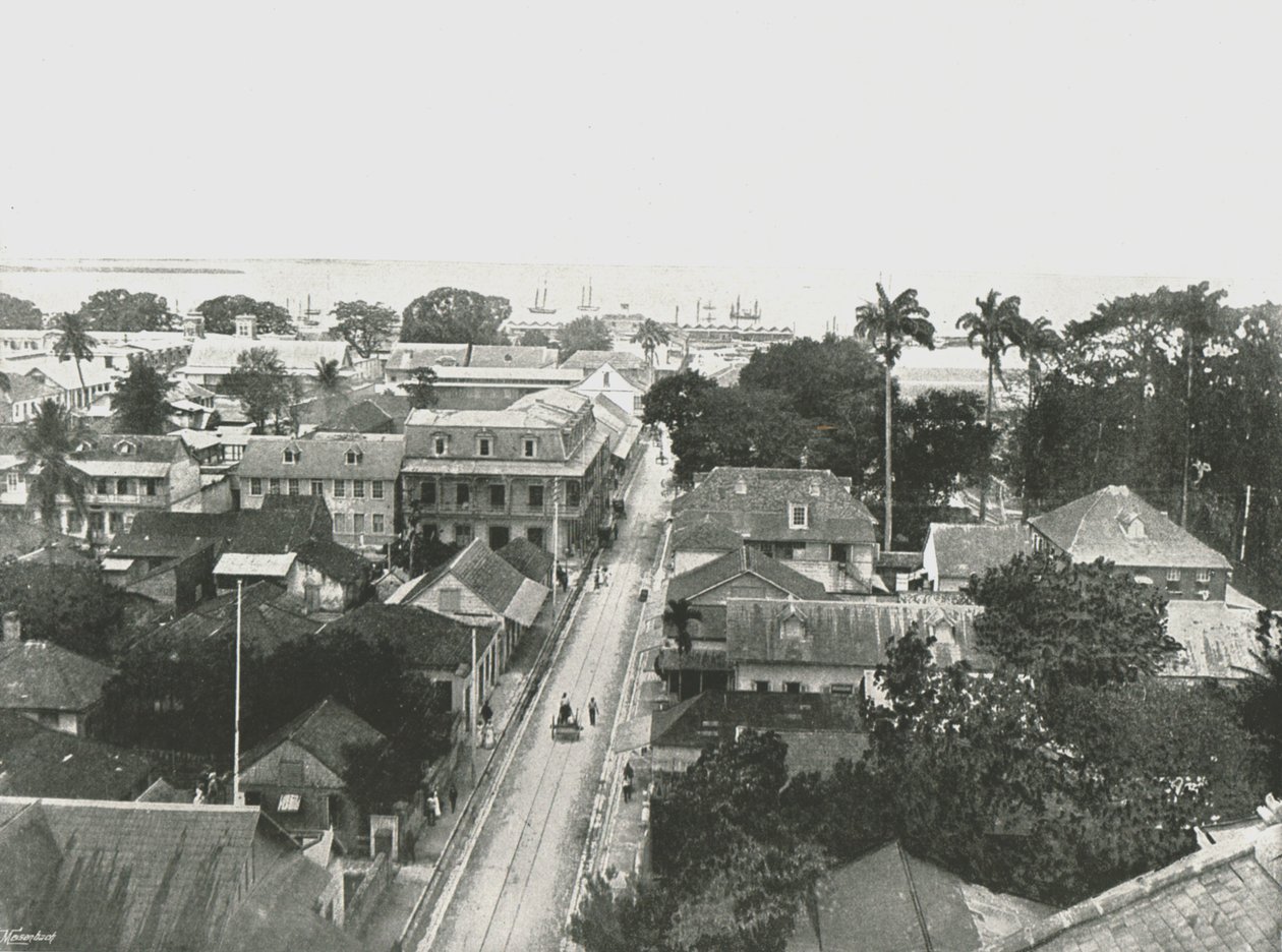 St Vincent Street, Port of Spain, Trinidad, 1895. af Unbekannt