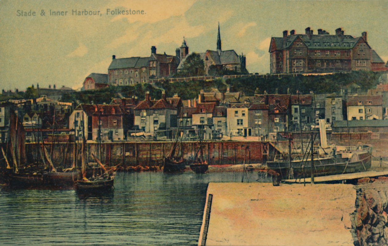 Stade & Inner Harbour, Folkestone, slutningen af det 19.-begyndelsen af det 20. århundrede af Unbekannt