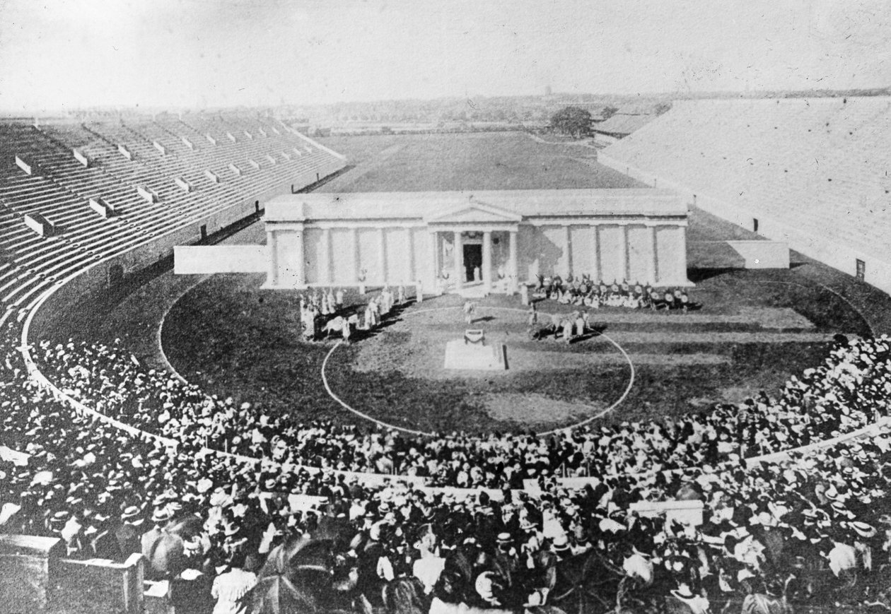 Stadium, Harvard University, Cambridge, Massachusetts, USA, begyndelsen af det 20. århundrede af Unbekannt