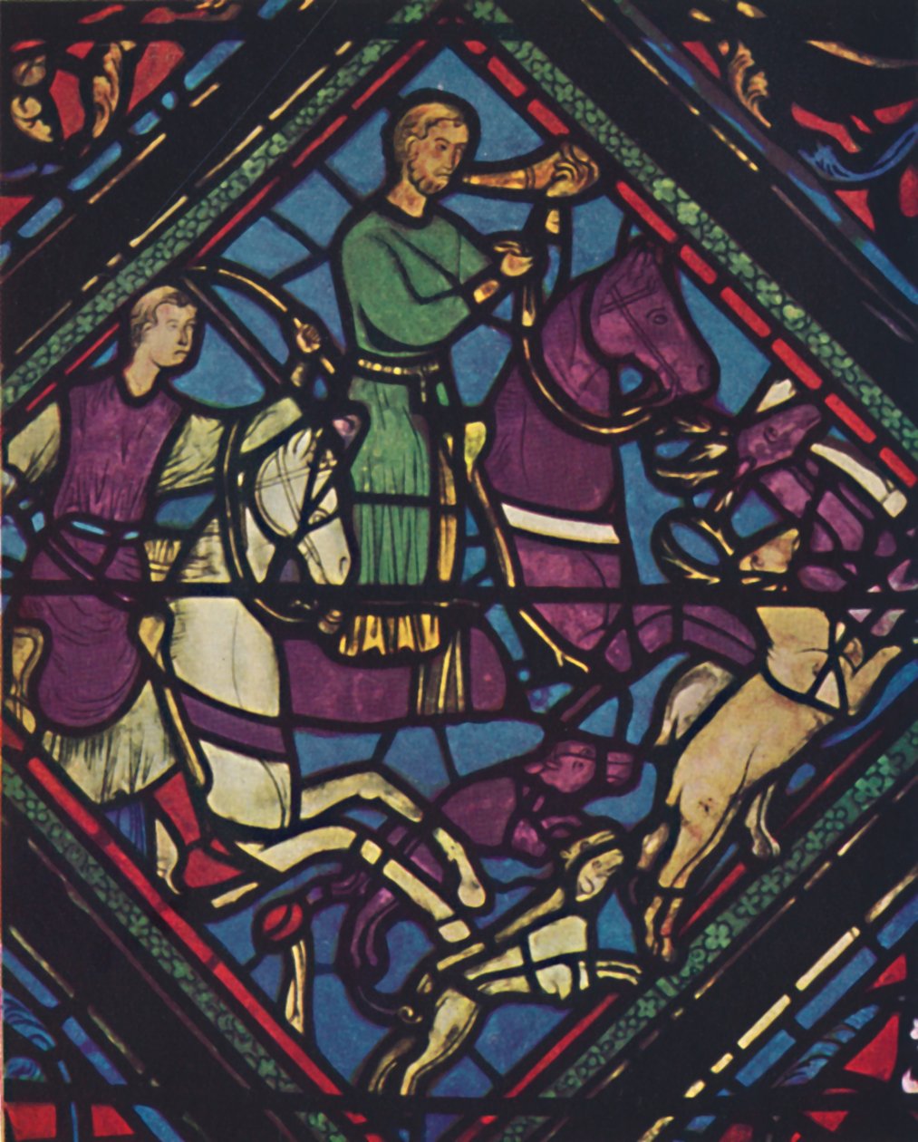 Farvet glas - Chartres Cathedral, 13. århundrede, c1950. af Unbekannt