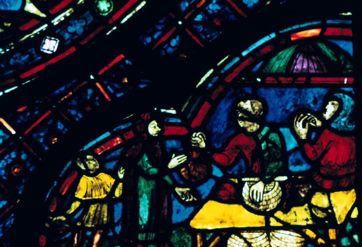 Farvet glas, Chartres Cathedral, Chartres, Frankrig af Unbekannt