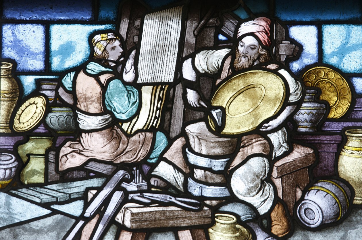 Farvet glas: Jerusalem tempelbygning, Budapest, Hongrie af Unbekannt