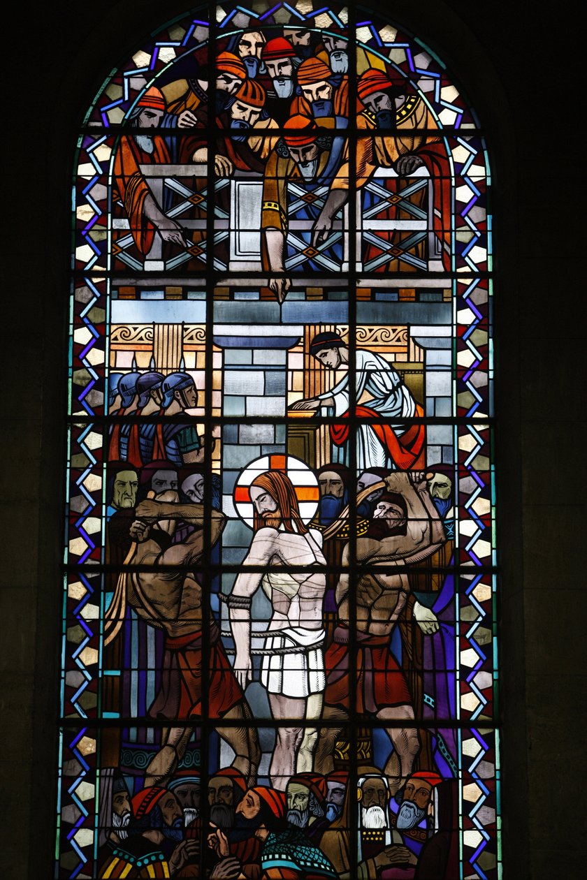Glasmaleri i Notre Dame du Rosaire katolske kirke: Christ