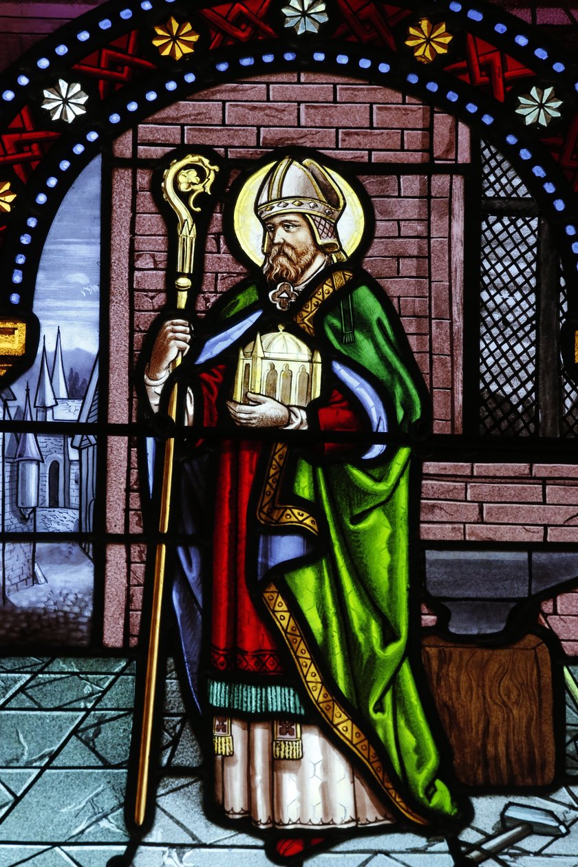 Glasmosaik vindue. Saint Eligius, Toucy, Frankrig af Unbekannt