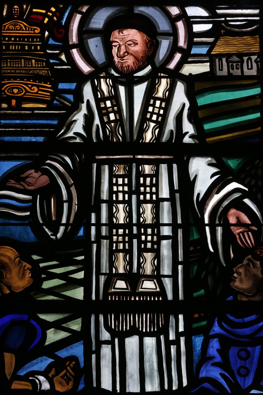Glasmosaik vindue. Saint Vincent de Paul, Paris, Frankrig af Unbekannt