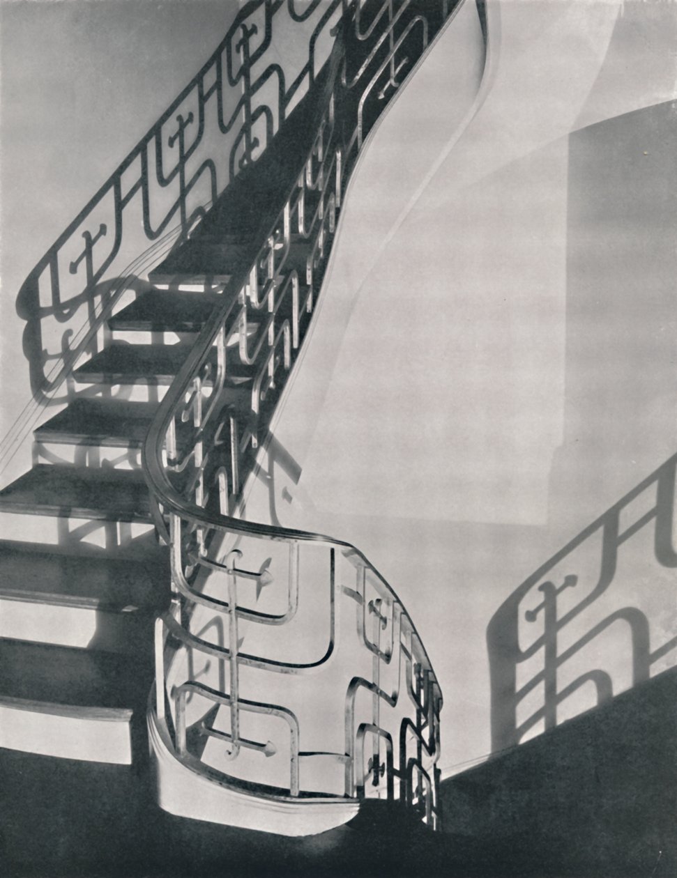 Trappegelænder i monelmetal designet til en bolig i New York, 1933 af Unbekannt