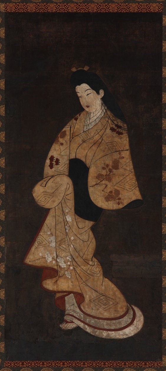 Stående figur af en pige, Edo-periode, 1700-tallet. af Unbekannt