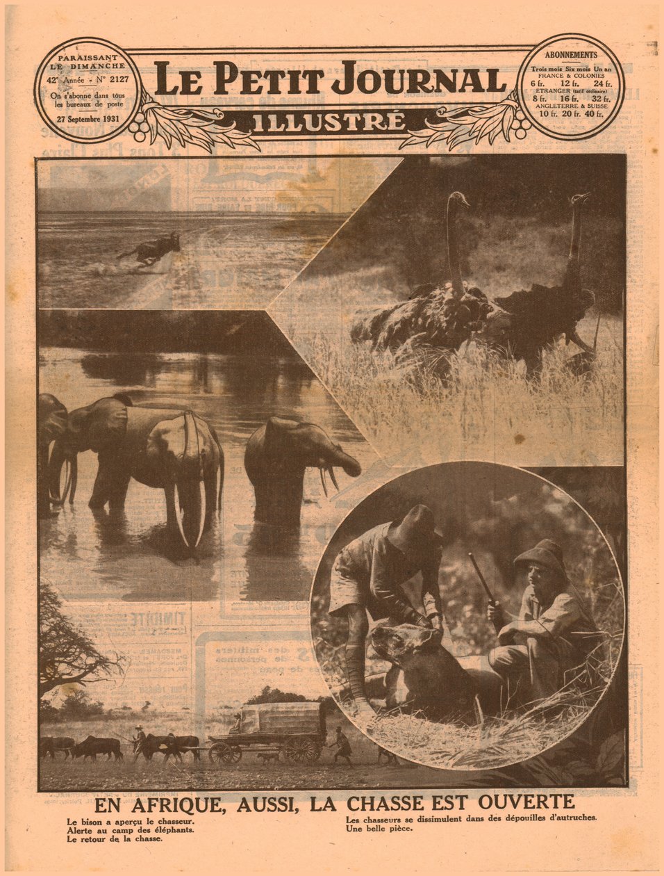 Starten på den afrikanske jagtsæson, 1931. af Unbekannt
