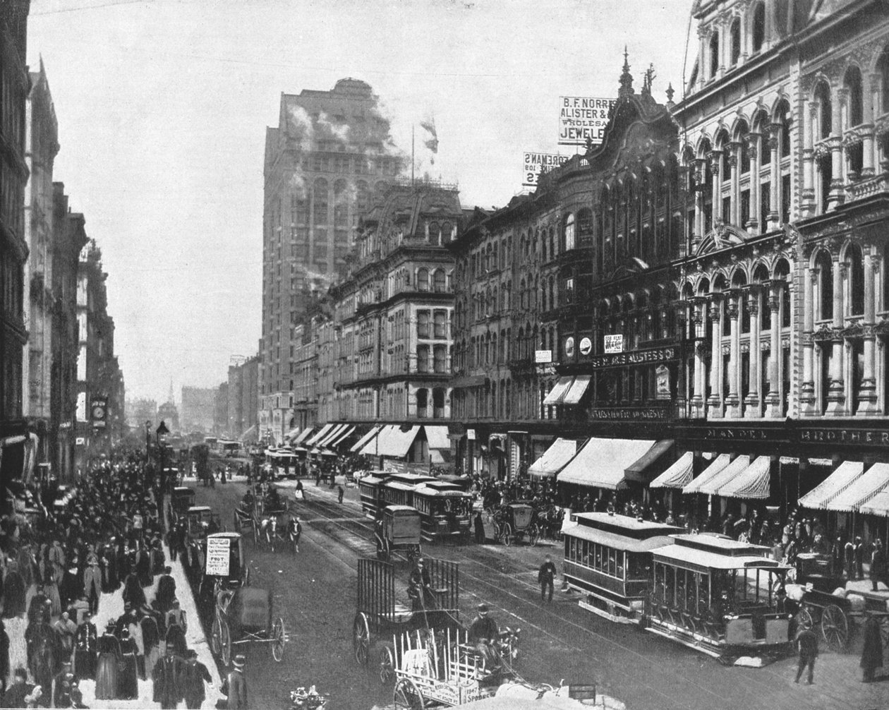 State Street, Chicago, Illinois, USA, c1900. af Unbekannt