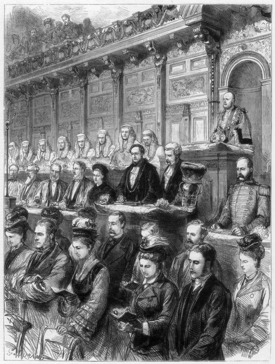 Dommernes statsbesøg i St Pauls Cathedral, 1875 af Unbekannt